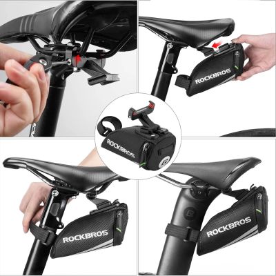 3. Torba rowerowa Rockbros C28BK pod siodełko - czarna