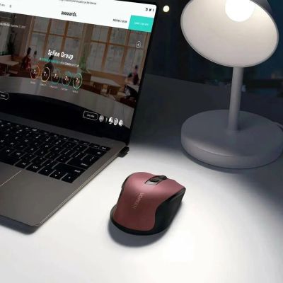 7. Mysz optyczna Ugreen MU006 bezprzewodowa USB 2.4GHz / Bluetooth 5.0 4000 DPI - czerwona