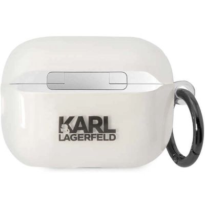 2. Etui Karl Lagerfeld Ikonik Choupette na AirPods Pro 2 - przezroczyste