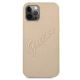 3. Etui Guess Saffiano Vintage Script na iPhone 12 / iPhone 12 Pro - złote