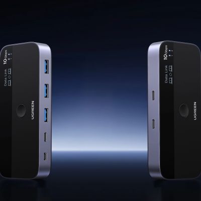 6. Przełącznik Ugreen switch USB-C USB-A 10Gb/s - szary