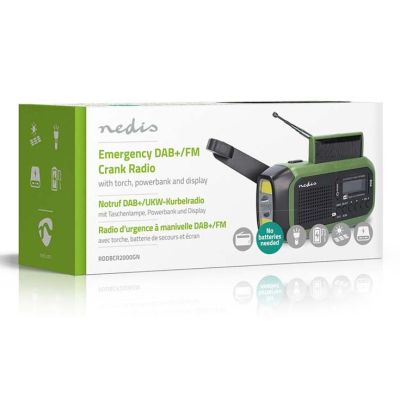10. Nedis RDDBCR2000GN radio Przenośny Cyfrowy Czarny, Zielony