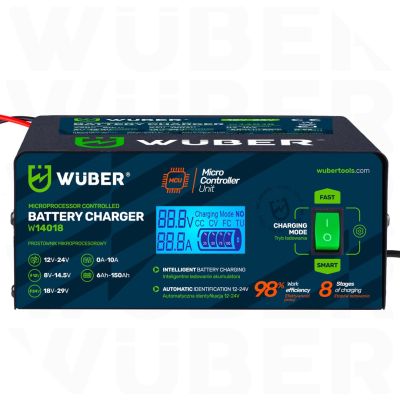 Prostownik mikroprocesorowy samochodowy 10A 6-150 Ah 2-24 V W14018 WUBER