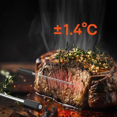 4. Termometr kuchenny Meatmeet Pro smart z aplikacją Bluetooth/WiFi grill piekarnik wędzarnia - czarny