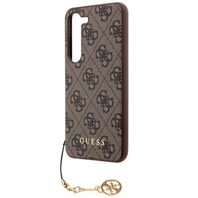 6. Etui Guess 4G Charms Collection na Samsung Galaxy A35 - brązowe