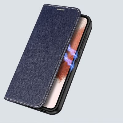7. Dux Ducis Skin X2 etui Samsung Galaxy S23+ pokrowiec z klapką portfel podstawka niebieskie