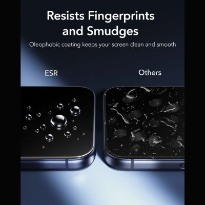 7. Szkło hartowane ESR UltraFit Armorite 2-Pack na iPhone 18 Pro Max / 17 Pro Max - czarne