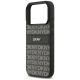 6. Etui DKNY Repeat Texture Pattern with Tonal Stripe na iPhone 17 Pro - czarne