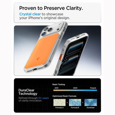 8. Etui Spigen Ultra Hybrid MagSafe na iPhone 18 Pro / 17 Pro - pomarańczowe