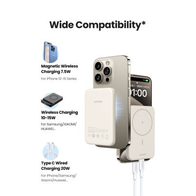 15. Powerbank Ugreen PB561 10000mAh Kremowy