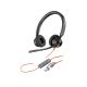 29. Słuchawki Poly Blackwire 3320 Stereo USB-C Headset +USB-C/A Adapter 8X219AA