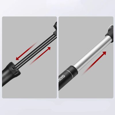 10. Mini pompka rowerowa ROCKBROS TM-1701P 80 PSI do wentyli Presta i Schrader - czarna