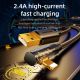 4. Kabel Joyroom Gaming Cable S-UL012A6 Lightning (kątowy) / USB-A (prosty) 2.4A 1.2 m - niebieski