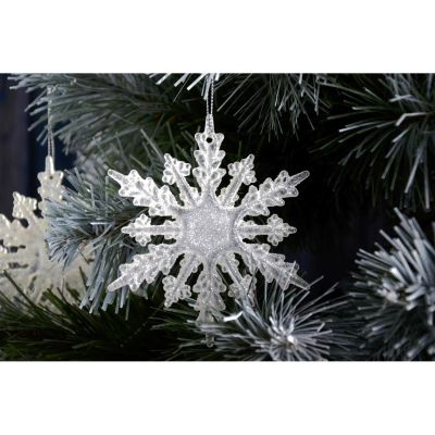 8. PŁATEK ŚNIEGU BOMBKA ZAWIESZKA 2SZT WZÓR 12 RAMION