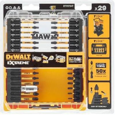 3. Zestaw bitów udarowych 29el DeWalt DT70734T FLEXTORQ ToughCase+