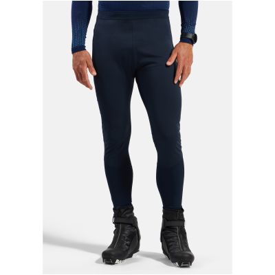 4. Legginsy męskie Odlo ESSENTIAL WARM Tights granatowe