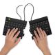 18. R-Go Tools Ergonomiczna klawiatura R-Go Split Break v2 z oprogramowaniem break, QWERTY_US, przewodowa, czarna