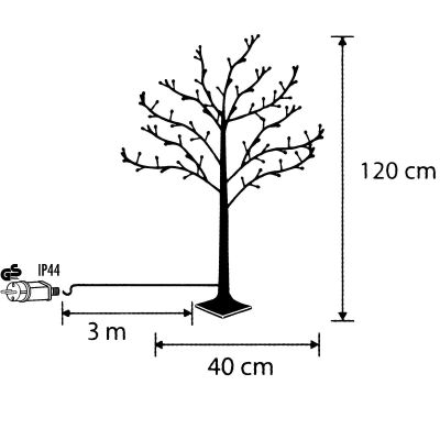 6. DRZEWKO DEKORACYJNE 150LED 120CM WHITE