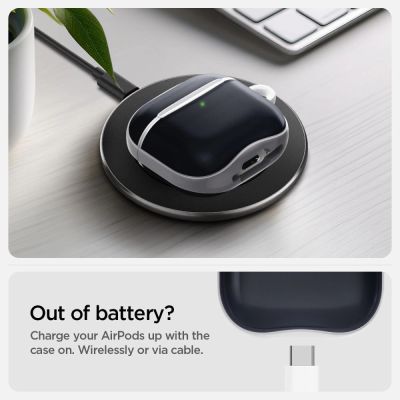 13. Etui Spigen Classic C1 na AirPods 4 - grafitowe