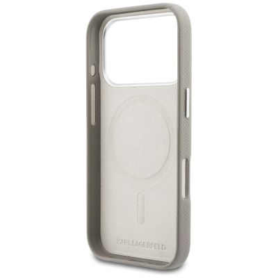 7. Etui Karl Lagerfeld Karl Head Logo MagSafe na iPhone 17 Pro - szare