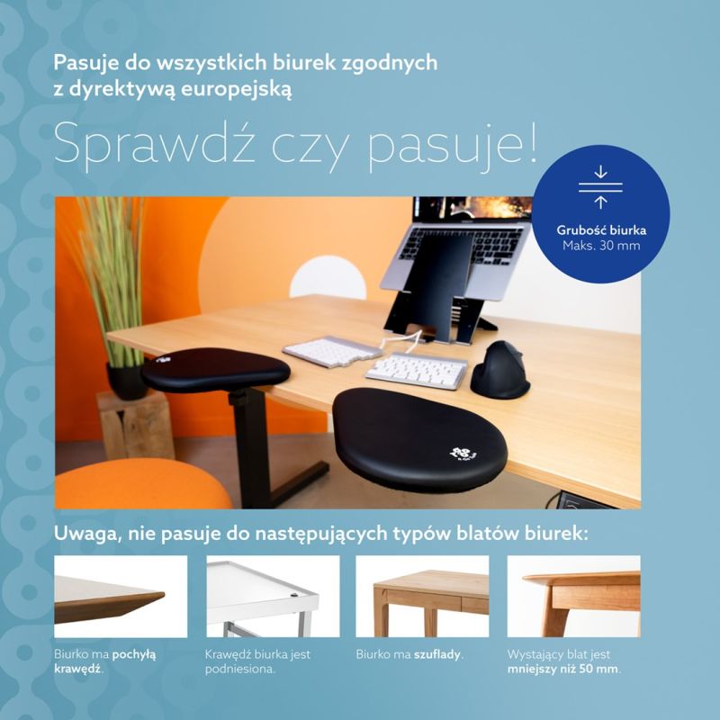 27. Podłokietnik ergonomiczny SPLIT/BLACK RGOARMSP R-GO TOOLS