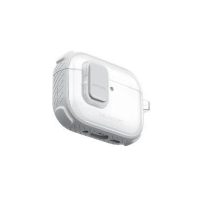 8. Etui AMAZINGTHING Titan Pro Mag Case Clear do AirPods Pro 3 - białe