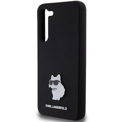 6. Etui Karl Lagerfeld Silicone Choupette Metal Pin na Samsung Galaxy S24+ - czarne
