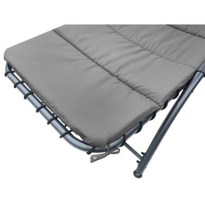 2. LEŻAK FOTEL Z PARASOLEM BERGAMO 200x125x180CM SZARY