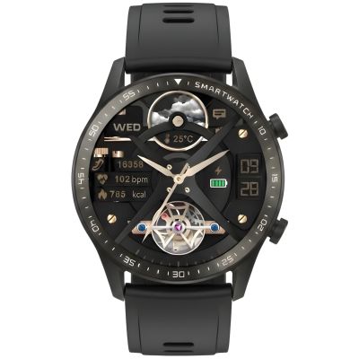 6. Smartwatch Gravity Czarny Bransoleta i Pasek GT10-1