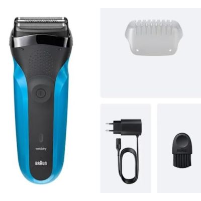 5. Braun Series 3 310s Golarka foliowa Przycinarka Czarny, Niebieski