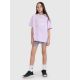 4. T-shirt oversize z nadrukiem dziewczęcy 4F 4FJWSS25TTSHF1870-52S