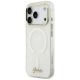 2. Etui Guess IML Shell Script Metal MagSafe na iPhone 17 Pro Max - białe