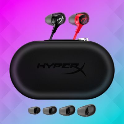 11. Słuchawki HyperX Cloud Earbuds II CZERWONE