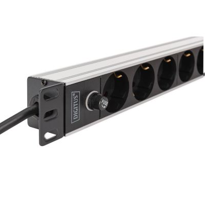 3. Digitus DN-95437 rozdzielacz zasilania PDU 9 x gniazdo sieciowe 1U Czarny, Srebrny