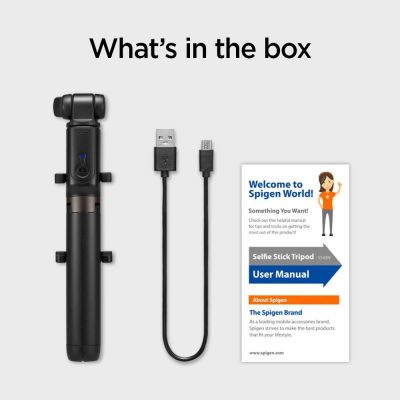 23. Selfie stick Spigen S540W Bluetooth z tripodem - czarny