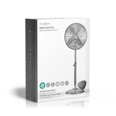 5. Wentylator stojący Nedis 50W chrom