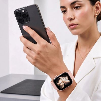 7. Pasek Tech-Protect Silicone na Apple Watch 44 / 45 / 46 / 49 mm - różowy