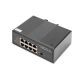 7. Switch przemysłowy 7-portowy Gigabit PoE+ z 1x PD, IEEE802.3af/at, DIN rail, rozszerzony zakres temp.