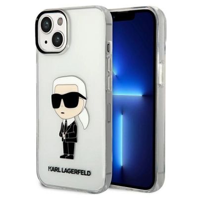 Etui Karl Lagerfeld Ikonik Karl Lagerfeld na iPhone 13 / 14 / 15 - przezroczyste
