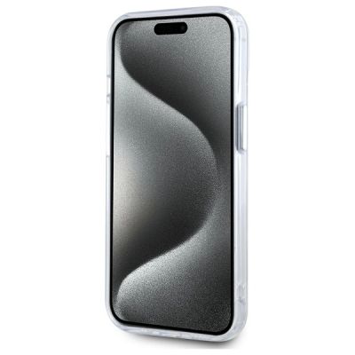 5. Etui Karl Lagerfeld IML Metal Choupette Head MagSafe na iPhone 15 - białe