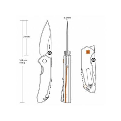 4. Nóż składany codziennego użytku Ruike EDC czarny flipper stal - P671-CB