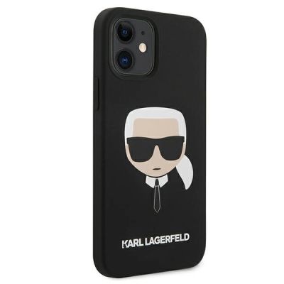 4. Etui Karl Lagerfeld Silicone Karl`s Head na iPhone 12 mini - czarne