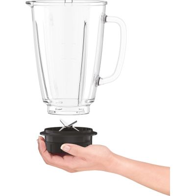 11. Blender TEFAL BL438831 BlendForce Tabletop, 800 W, materiał dzbanka: plastik, pojemność dzbanka: 1,25 L, kruszenie lodu, kolor: czarny