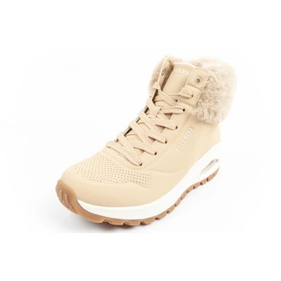 3. Skechers Uno Rugged buty sportowe damskie botki ocieplane zimowe brązowe