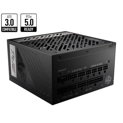 6. MSI MPG A1000G PCIE5 moduł zasilaczy 1000 W 20+4 pin ATX ATX Czarny