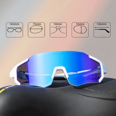 4. Okulary rowerowe Rockbros 10183 polaryzujące - niebieskie