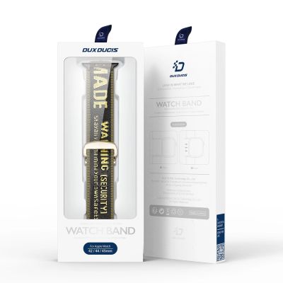 5. Dux Ducis Strap (Outdoor Version) pasek Apple Watch Ultra, SE, 9, 8, 7, 6, 5, 4, 3, 2, 1 (49, 45, 44, 42 mm) nylonowa opaska bransoleta żółta