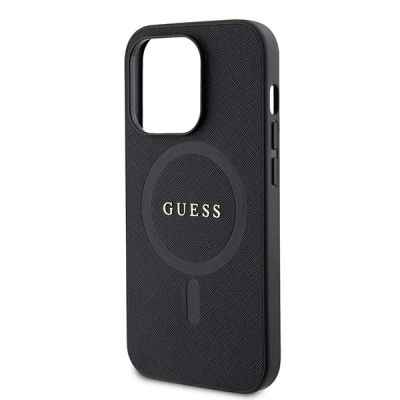 6. Etui Guess Saffiano MagSafe do iPhone 15 Pro Max - czarne