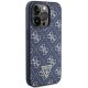 4. Etui Guess 4G Triangle Metal Logo na iPhone 15 Pro - niebieskie