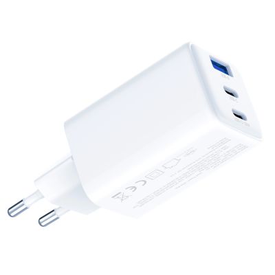 3. Ładowarka sieciowa USB-C USB-A 3mk Hyper GaN PD Charger 65W™ - biała